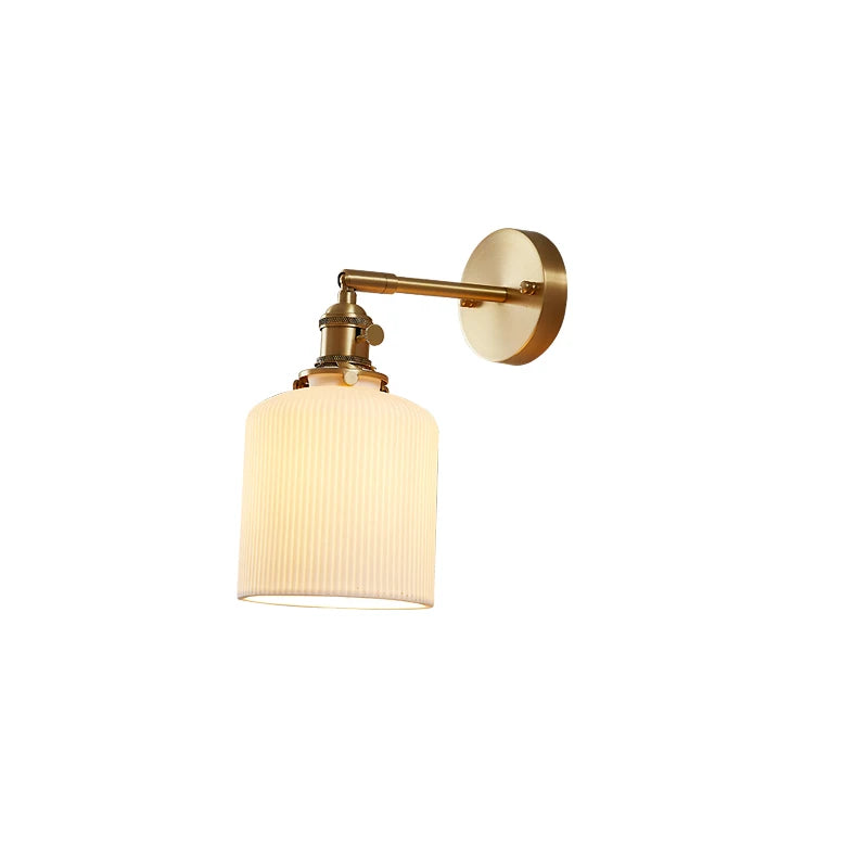 lampe murale moderne dorée blanche plissée fixée mur ampoule led e27 4w 60w