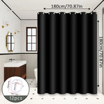 rideau douche noir moderne opacité uni respectueux environnement toilette appartement