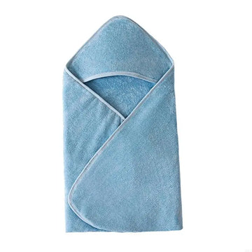 couverture bébé doublure fourrure serviette bain poncho enfant beige rose bleu marine moderne