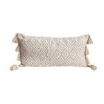 housse coussin brodée boho chic motif floral géométrique polyester 30x60cm decoration maison