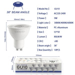 ampoules led gu10 9w blanc chaud 6000k moderne salon 3000k 4000k 25000h