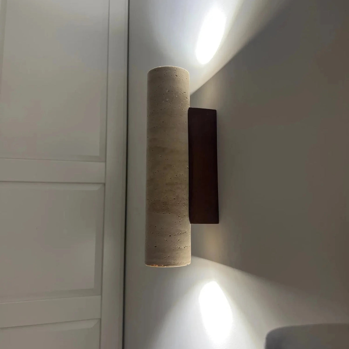 applique murale moderne pierre marbrée beige gris luminaire E27 28cm 32cm 6000K 4000K 3000K
