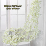 guirlande fleurs artificielles mariage rose clair blanc décoratifintérieur clips métalliques