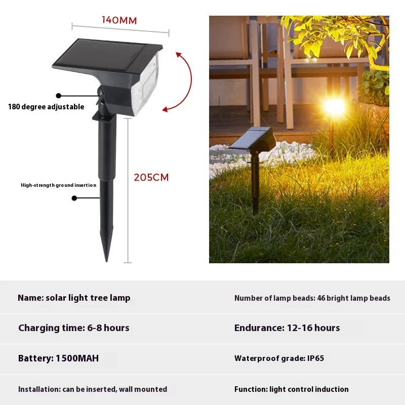 projecteurs solaires extérieurs étanches modernes panneaux solaires texturés lampes noires LED transparentes fixations murales