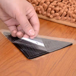 protections d'angle triangulaires adhésives tapis meubles antislip noires grises minimalistes 12pcs poils longs alvéolées