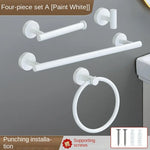 accessoires salle bain blanc moderne adhésif serviette papier toilette gant toilette inoxydable brossé