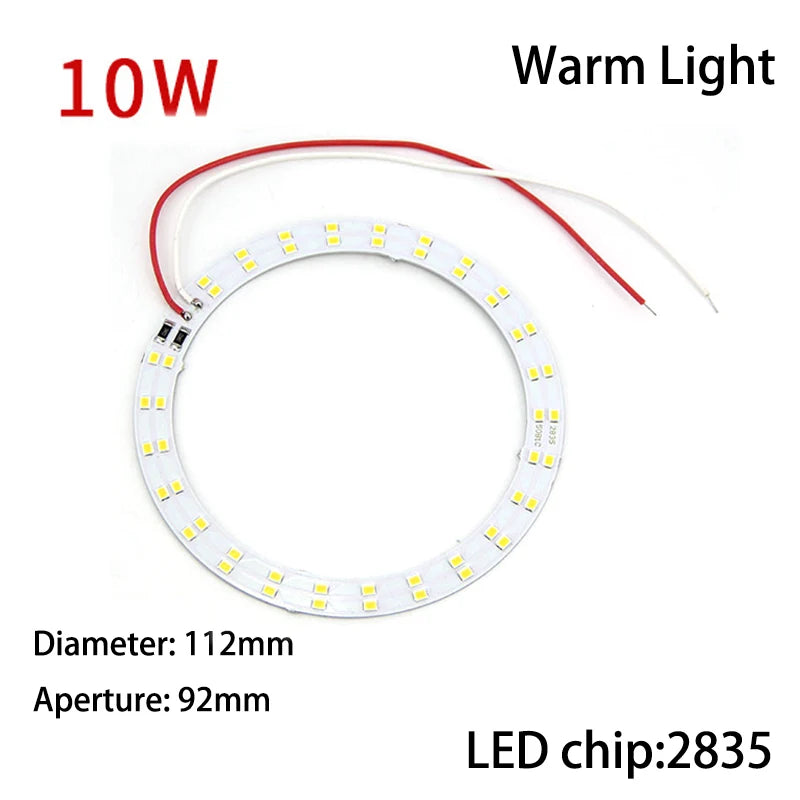 Anneaux lumineux led blanc moderne 10w 12w diamètre 112mm 156mm
