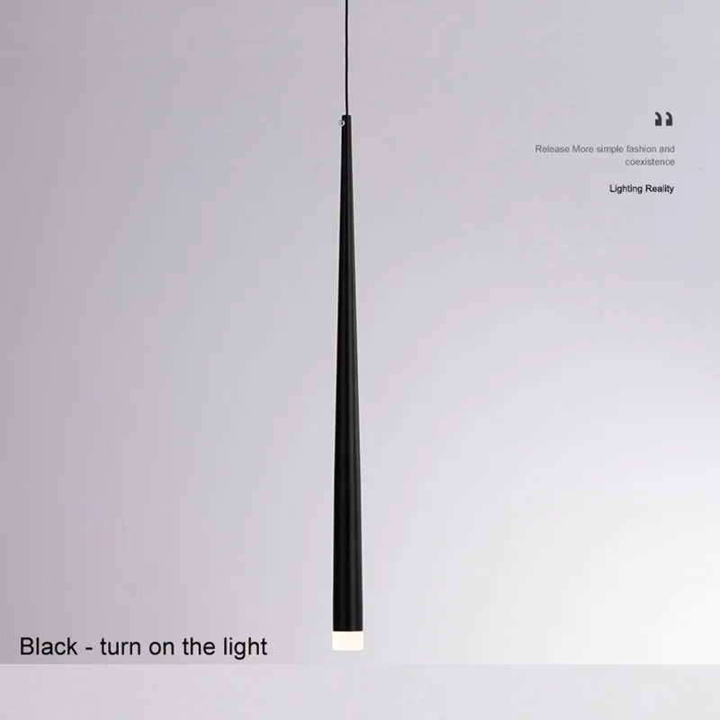 lampe suspendue minimaliste aluminium noir or salon chambre cuisine moderne
