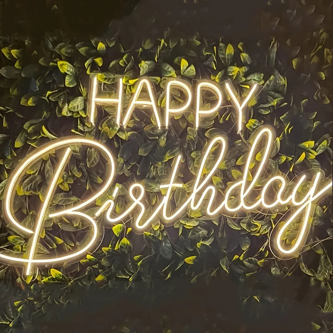décoration murale néon lumineux HAPPY Birthday transparent moderne câble USB included adjustable switch