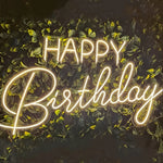 décoration murale néon lumineux HAPPY Birthday transparent moderne câble USB included adjustable switch