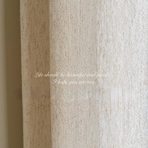 rideau moderne beige clair opaque tissu épais fenêtre salon chambre décor maison