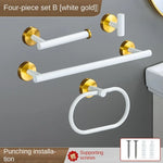accessoires salle bain blanc moderne adhésif serviette papier toilette gant toilette inoxydable brossé
