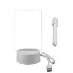 lampe led veilleuse transparente moderne usb base lumineuse stylo lumineux blanc rechargeable