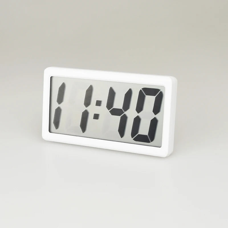 horloge numérique moderne minimaliste blanc noir affichage led piles ag10 incluses