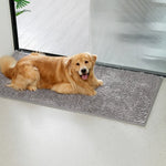 tapis bain moderne gris clair bouclé absorbant antidérapant durable salle bain