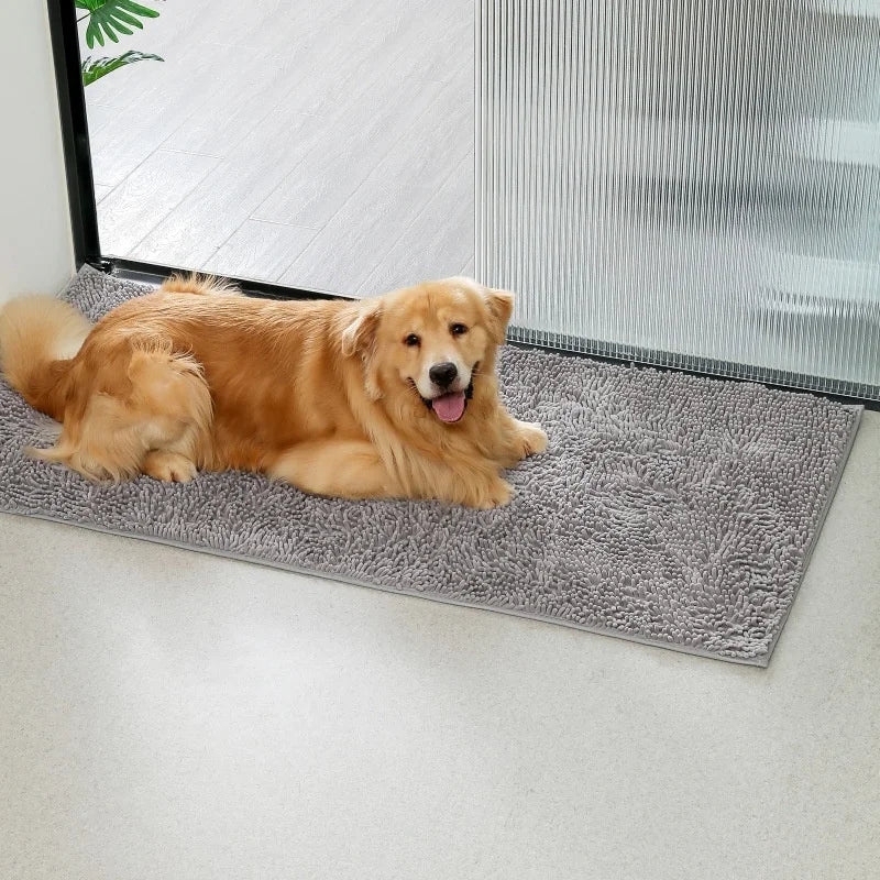 tapis bain moderne gris clair bouclé absorbant antidérapant durable salle bain