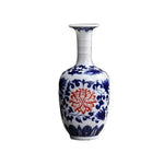 vases antiques porcelaine bleu blanc floral classique décoration intérieure vintage traditionnelpeonies handpainted officeornament