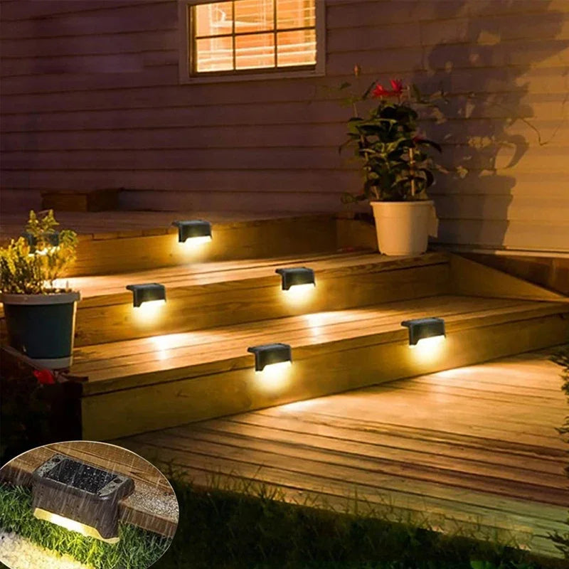 lumière solaire led moderne noire adhésive extérieure chemin patio ip44