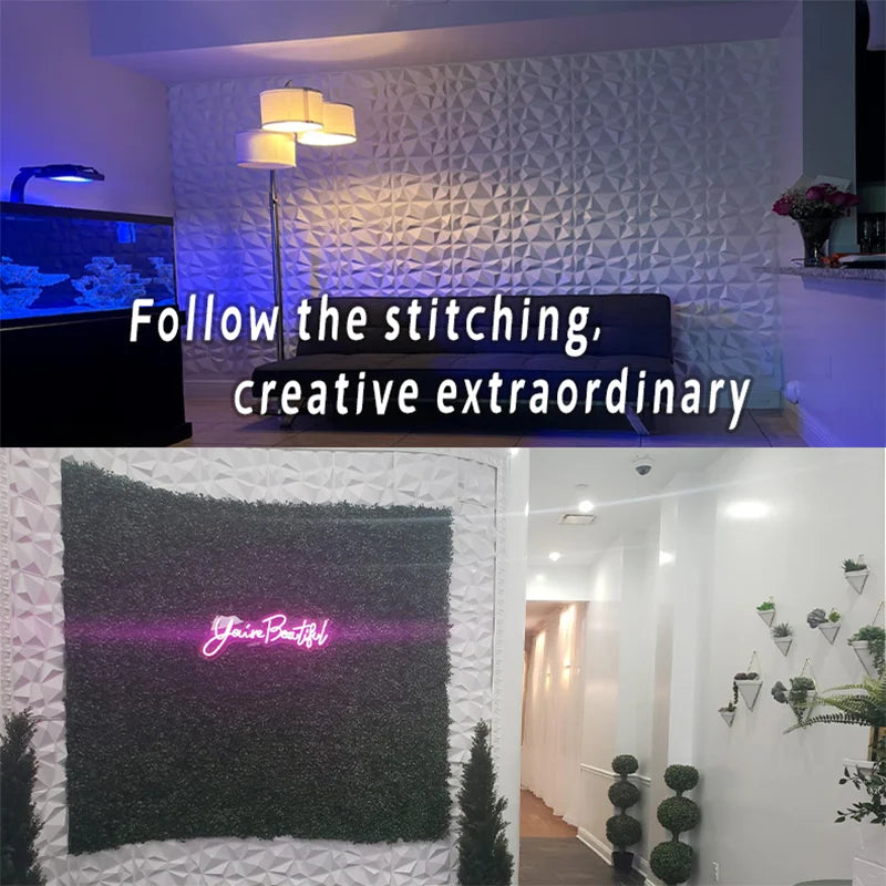 décoration murale moderne 3d autocollant triangles géométriques pvc résistant eau noir blancintérieur salon chambrehôtel