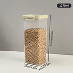 boîtes rangement transparentes modernes hermétiques qualité alimentaire poignées couvercle beige
