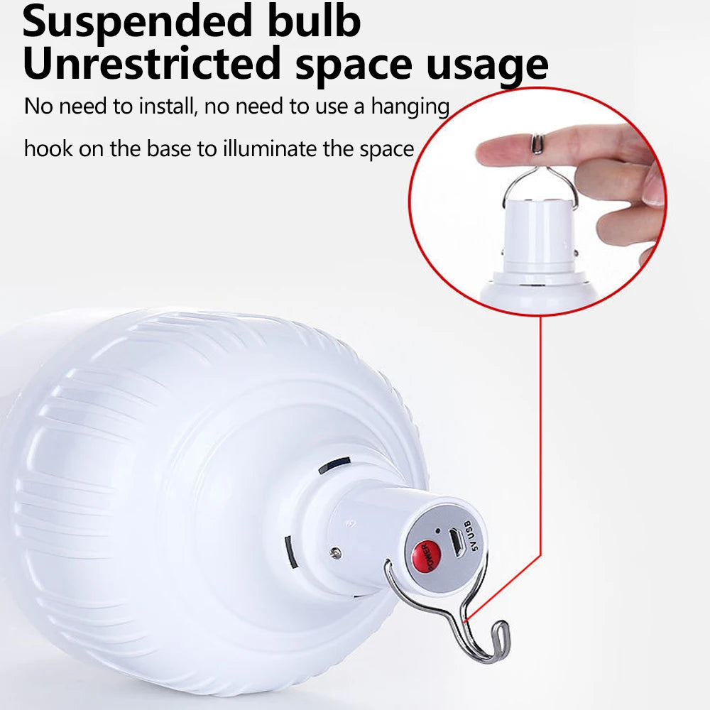 lampe camping rechargeable usb blanc ridge moderne crochet interrupteur trois positions