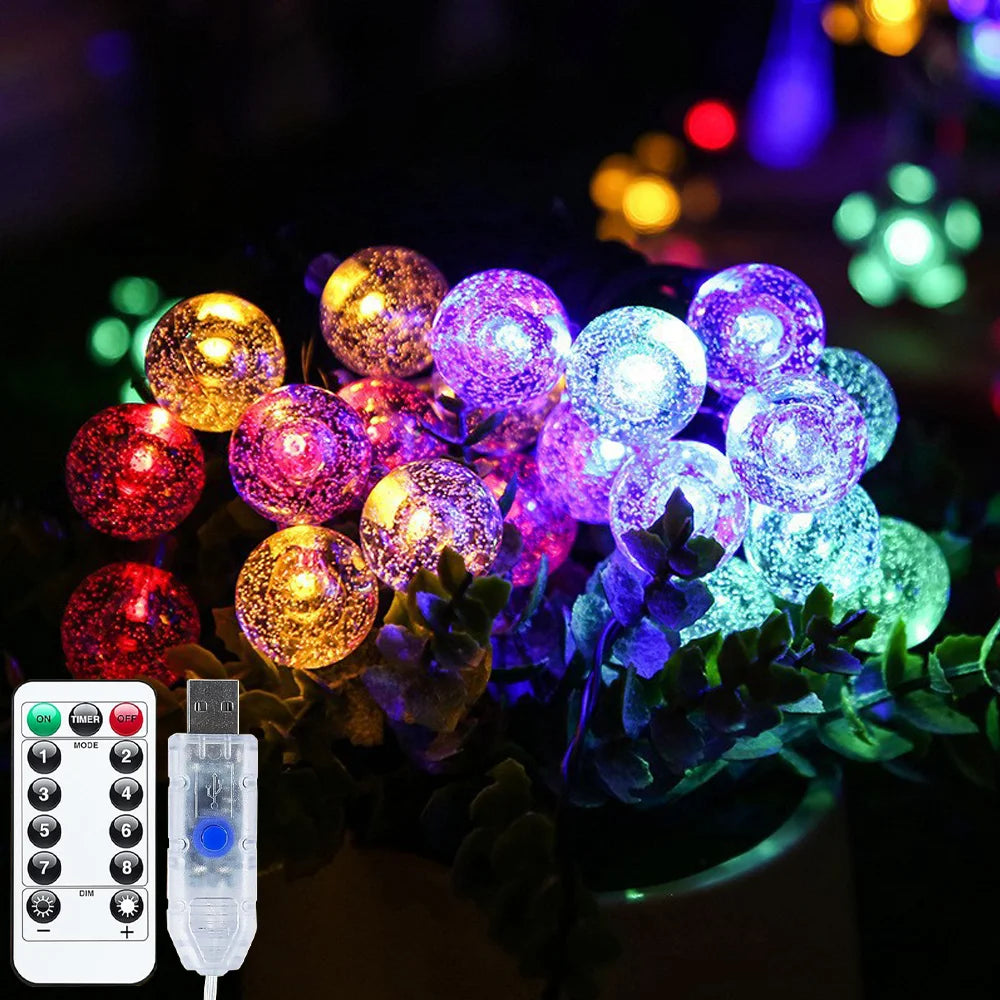 guirlande lumineuse multicolore moderne étanche ip65 modes contrôle distant led translucides