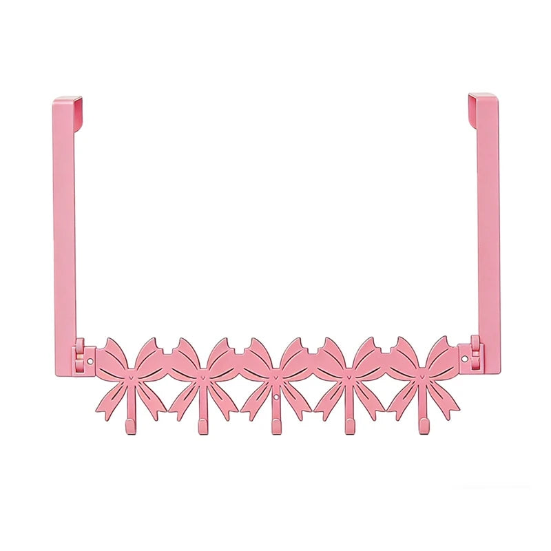 porte clés porte sacs moderne clips coeurs nœuds rose pastel fixations clips utilisation multiple