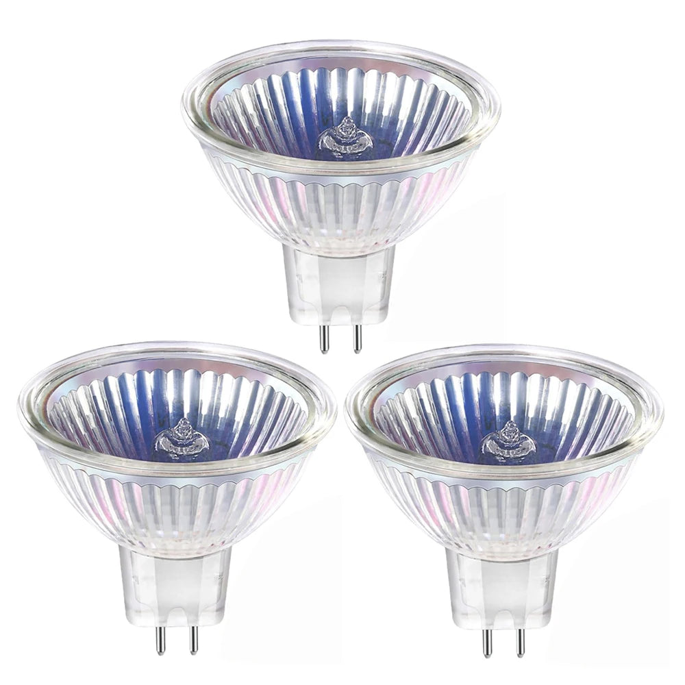 ampoules halogènes mr16 12v 10w 35w 50w blanc chaud base gu5.3 rayures internes classiqueintérieurprofessionnel