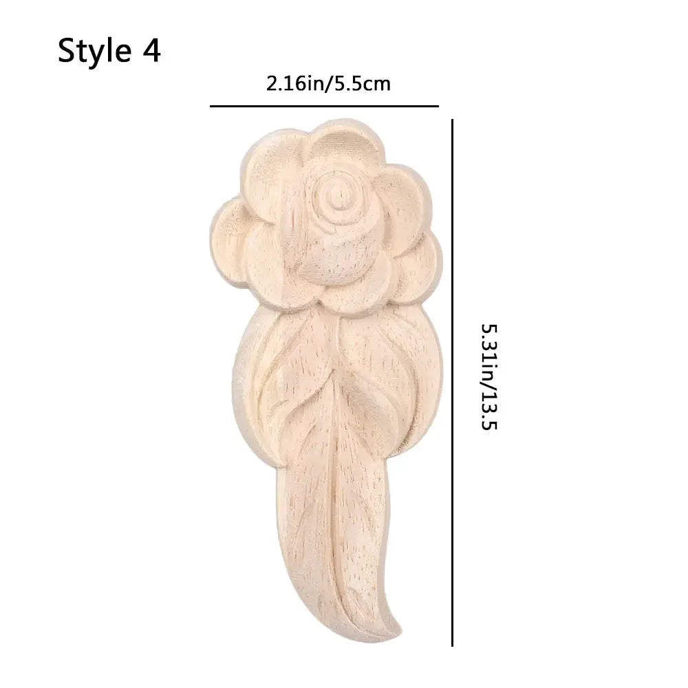 appliques decoratives bois floral sculptees baroques naturelles decoration murale farmhouse classic