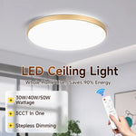 plafonnier led moderne blanc doré acrylique télécommande couleurs 220v opaques 47.7cm