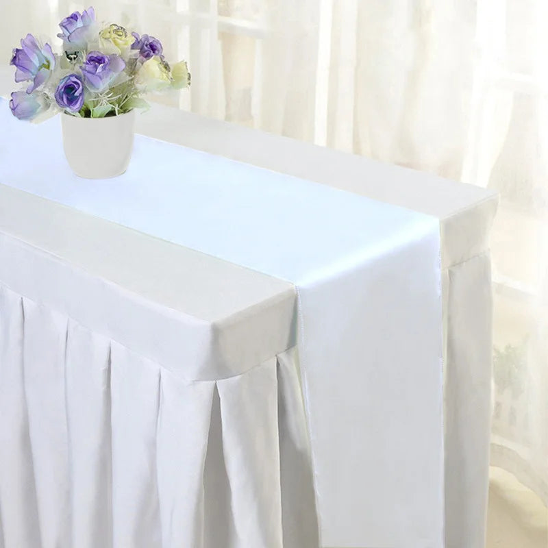 chemin table ruban satin uni décoration mariage banquet fête longue décoration table moderne