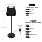 lampe décorative led rechargeable usb plusieurs couleurs abatjour opaque moderne minimaliste