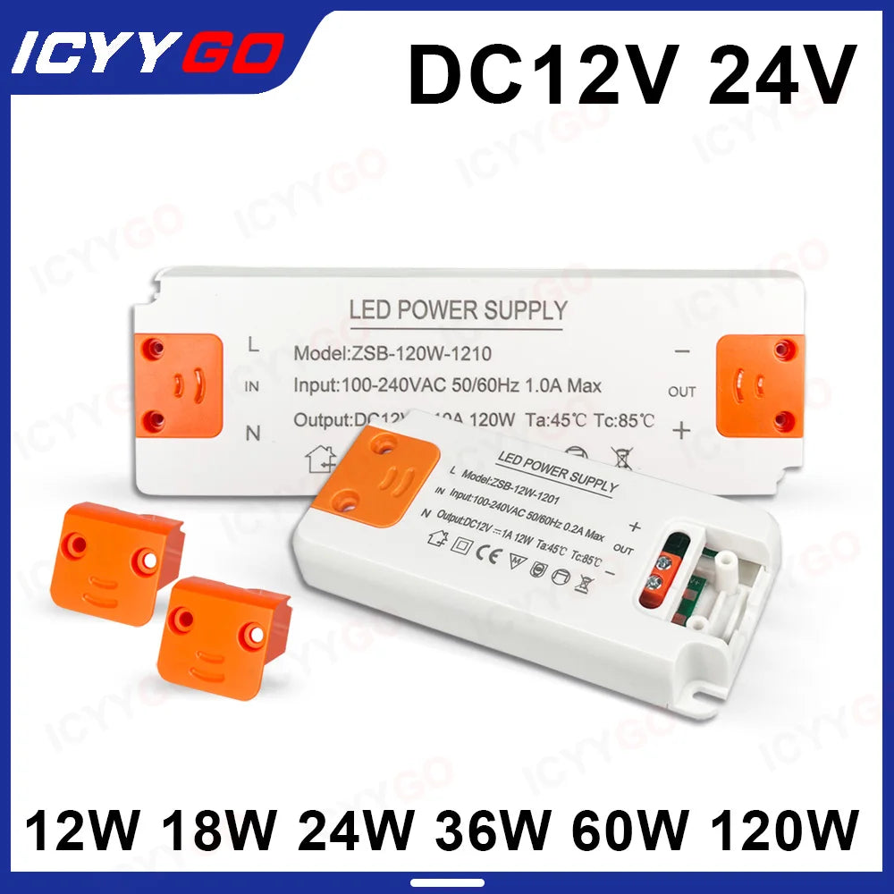 alimentation led 12w 24w 60w 120w dc12v dc24v overload protection moderne compact
