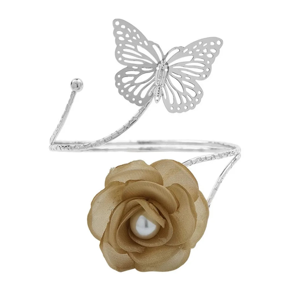 accessoires fenetre sangles rideau papillon fleur blanche dorée élégante transparente