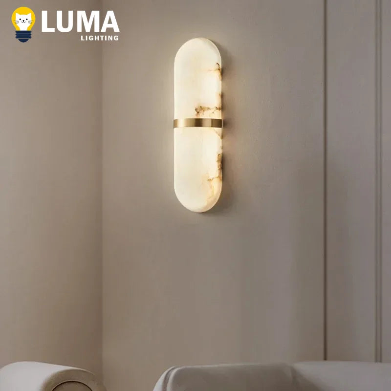 applique murale moderne marbre blanc éclairage led cuisine chambre coucher entrée 4000k 6000k 3000k