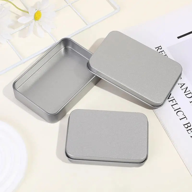 boîtes métalliques rangement bijoux gris classique portable multifonctionnel opaques emballage présentation