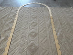 miroir doré scalloped moderne étagères intégrées bois non fini grande taille décoration murale