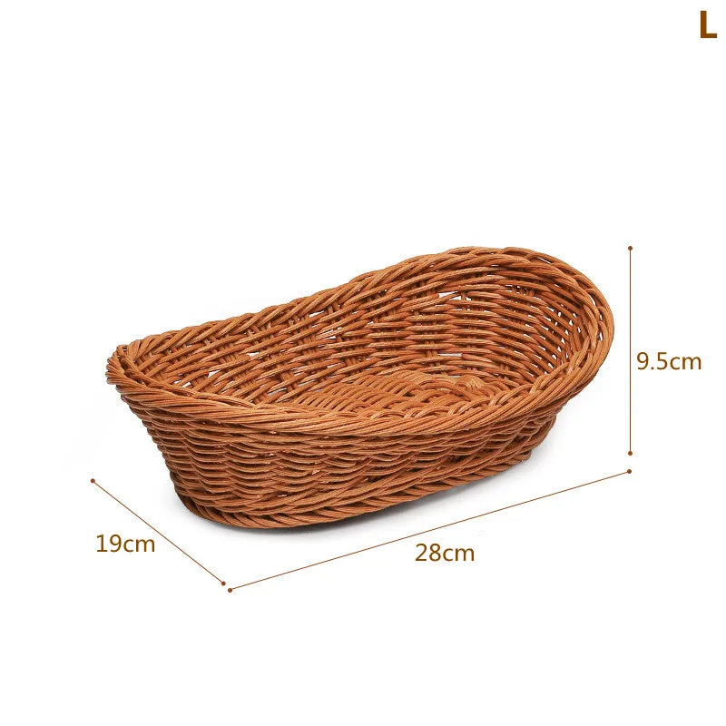 paniers rangement rotin tressé marron clair traditionnels réutilisables fourchettes bois décoration maison multifonctionnels