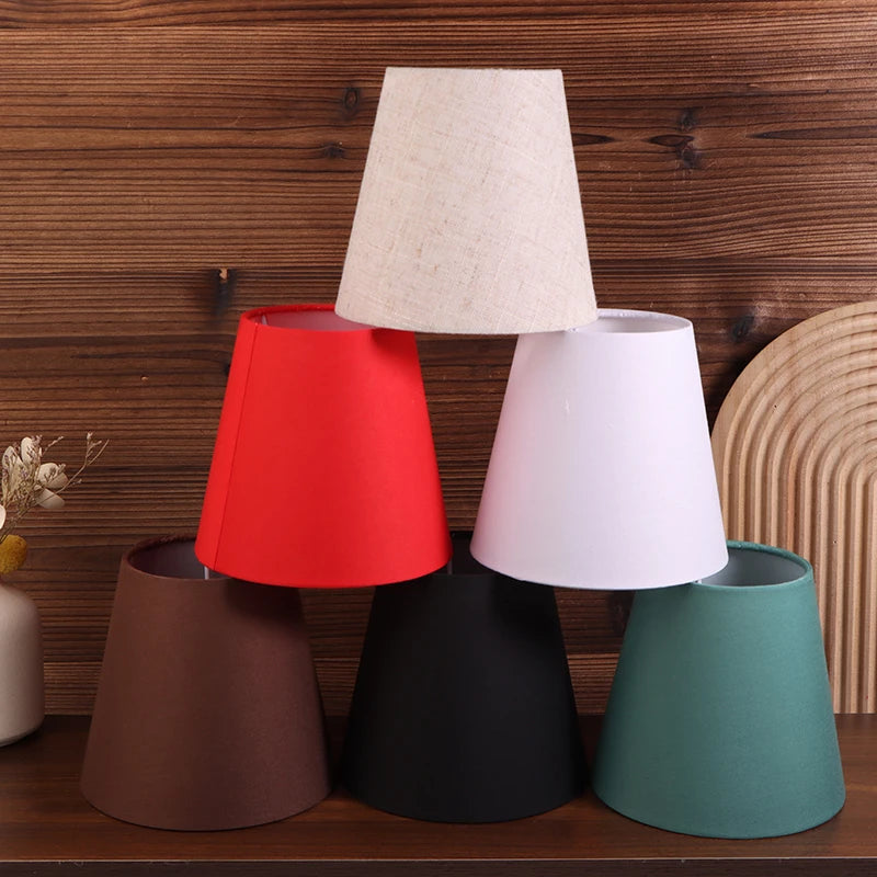 abat jour moderne rouge noir blanc beige vert turquois tissu texturé minimaliste lampe table
