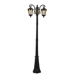 poteau lumineux vintage noir ip65 led éclairage public moderne cour jardin park lumière imperméable