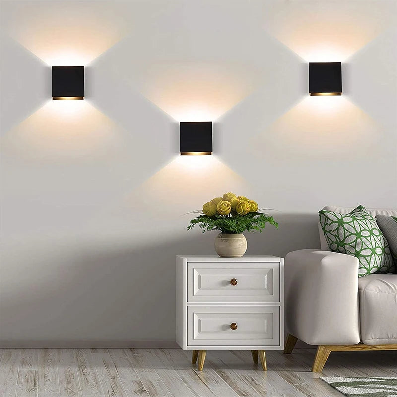 lampe murale led noire moderne minimaliste aluminium led driver