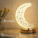 lampe décorative lune forme étoile brillante moderne posée table chambre