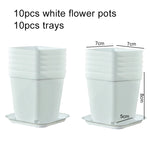 pots fleurs plastique rouge vert jaune bleu blanc noir modernes assiettes base
