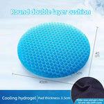 coussin ronde bleu hexagones moderne doux mousse pe gel lavable 40cm