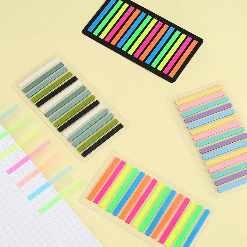 marqueurs pages stickers multicolores rectangulaires adhésifs modernes étudiants livres fournitures memo notes autocollantes
