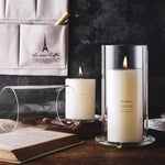 bougies blanches vertes support verre moderne abat jour beurre bouddha transparent couvercle vent