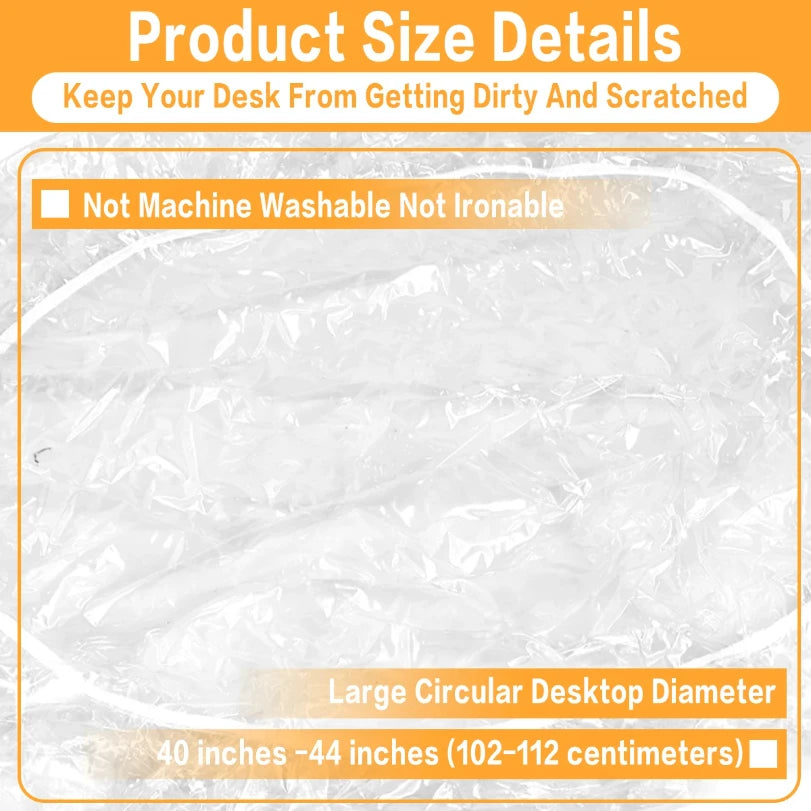 housses table ronde transparentes imperméables pvc 102 160cm maison solides