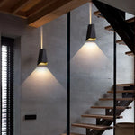 applique murale moderne led noir fixée mur entrée chambre cuisine salle manger minimaliste