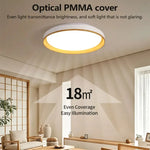 lampe moderne grain bois noir télécommande éclairage quotidien led acrylique fermeture métallique