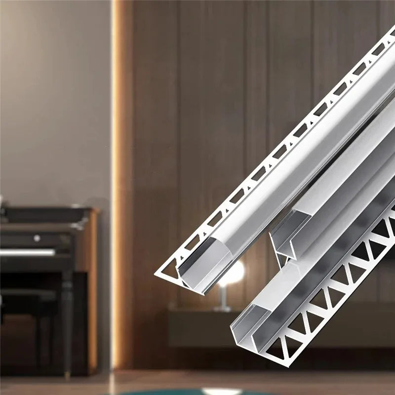 bande lumineuse led aluminium blanc moderne adhésif mur 12v 50cm